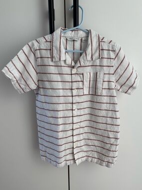 Janie and Jack Boys Linen Stripe Shirt